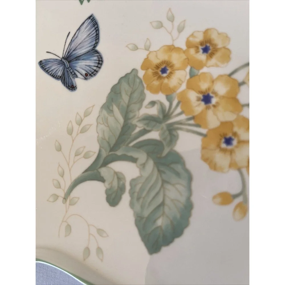 Lenox Butterfly Meadow Trivet Blue Yellow 885909 Welcome Friends‎ Flowers Tag